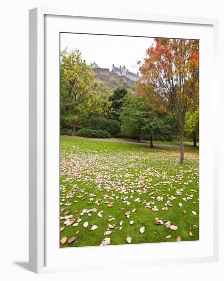 Princes Street Gardens and Edinburgh Castle, Edinburgh, Lothian, Scotland, Uk-null-Framed Photographic Print