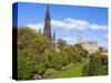 Princes Street Gardens, Edinburgh, Lothian, Scotland, Uk-Amanda Hall-Stretched Canvas