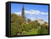 Princes Street Gardens, Edinburgh, Lothian, Scotland, Uk-Amanda Hall-Framed Stretched Canvas