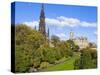 Princes Street Gardens, Edinburgh, Lothian, Scotland, Uk-Amanda Hall-Stretched Canvas