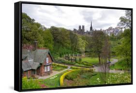 Princes Street Gardens in Edinburgh, Scotland-PlusONE-Framed Stretched Canvas