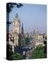 Princes Street Including the Waverley Hotel Clock Tower, Edinburgh, Lothian, Scotland, UK-Richardson Rolf-Stretched Canvas