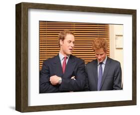 Princes William and Harry honour a childhood friend who died as a teenager by becoming patrons of a-null-Framed Photographic Print