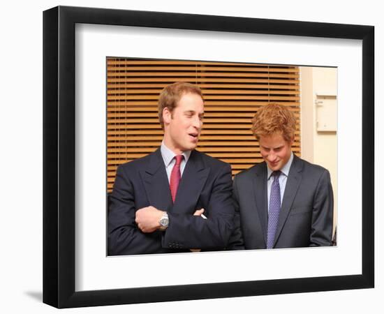 Princes William and Harry honour a childhood friend who died as a teenager by becoming patrons of a-null-Framed Photographic Print