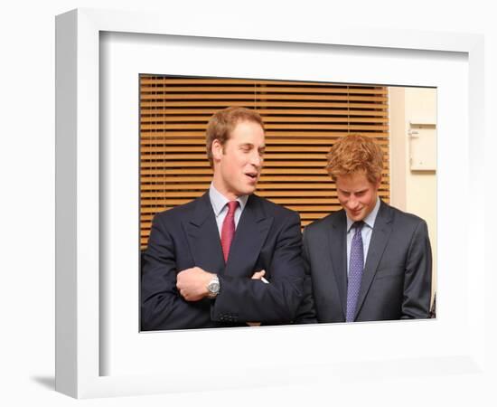 Princes William and Harry honour a childhood friend who died as a teenager by becoming patrons of a-null-Framed Photographic Print