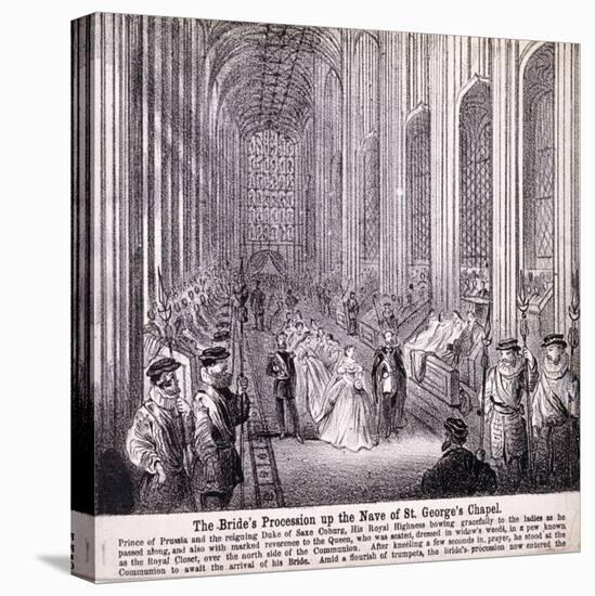 Princess Alexandra Processing Up the Nave of St George's Chapel, Windsor Castle, 1863-null-Stretched Canvas