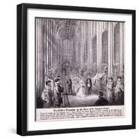 Princess Alexandra Processing Up the Nave of St George's Chapel, Windsor Castle, 1863-null-Framed Giclee Print