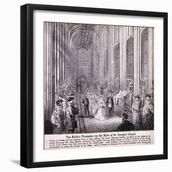 Princess Alexandra Processing Up the Nave of St George's Chapel, Windsor Castle, 1863-null-Framed Giclee Print