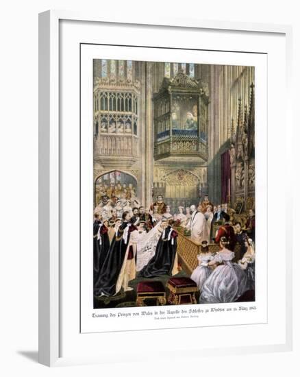 Princess Alexandra's and Prince Edward's Wedding, St Georges Chapel at Windsor-Robert Dudley-Framed Giclee Print