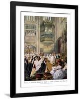 Princess Alexandra's and Prince Edward's Wedding, St Georges Chapel at Windsor-Robert Dudley-Framed Giclee Print