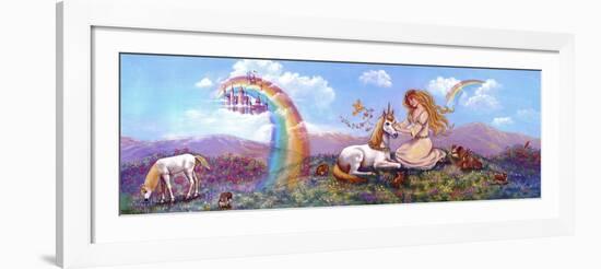 Princess and Unicorn Border-Judy Mastrangelo-Framed Giclee Print