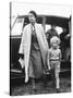 Princess Anne at Four Years Old Arriving with Queen Elizabeth at a Horse Show May 1955-null-Stretched Canvas