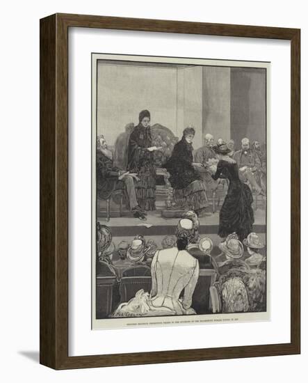 Princess Beatrice Presenting Prizes to the Students of the Bloomsbury Female School of Art-Henry Stephen Ludlow-Framed Giclee Print