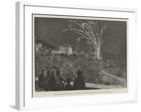 Princess Beatrice's Birthday at Grasse, Illuminations and Fireworks at the Grand Hotel-Amedee Forestier-Framed Giclee Print