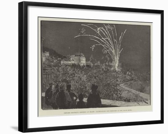 Princess Beatrice's Birthday at Grasse, Illuminations and Fireworks at the Grand Hotel-Amedee Forestier-Framed Giclee Print