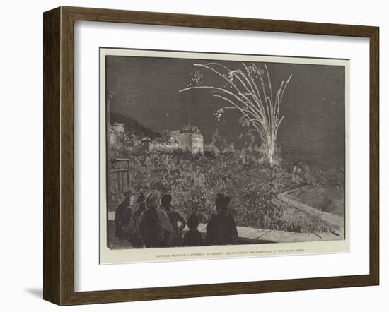 Princess Beatrice's Birthday at Grasse, Illuminations and Fireworks at the Grand Hotel-Amedee Forestier-Framed Giclee Print