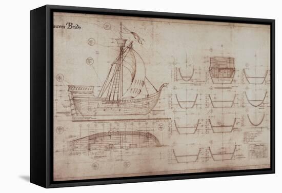 Princess Bride the Movie: Ship Illustration-null-Framed Stretched Canvas