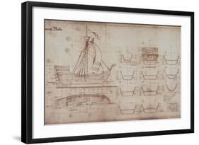 Princess Bride the Movie: Ship Illustration-null-Framed Art Print