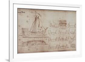 Princess Bride the Movie: Ship Illustration-null-Framed Art Print