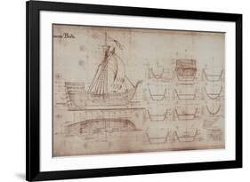 Princess Bride the Movie: Ship Illustration-null-Framed Art Print