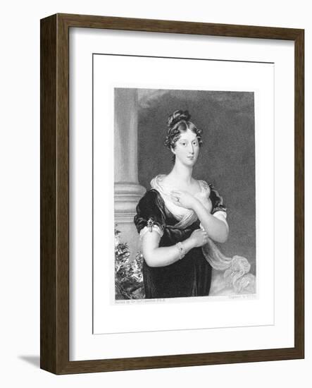 Princess Charlotte Engraving-William Fry-Framed Giclee Print