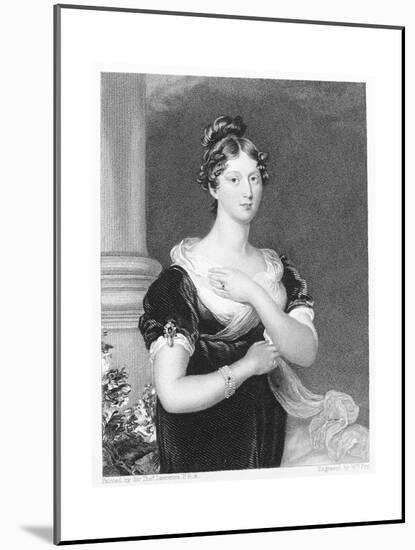 Princess Charlotte Engraving-William Fry-Mounted Giclee Print