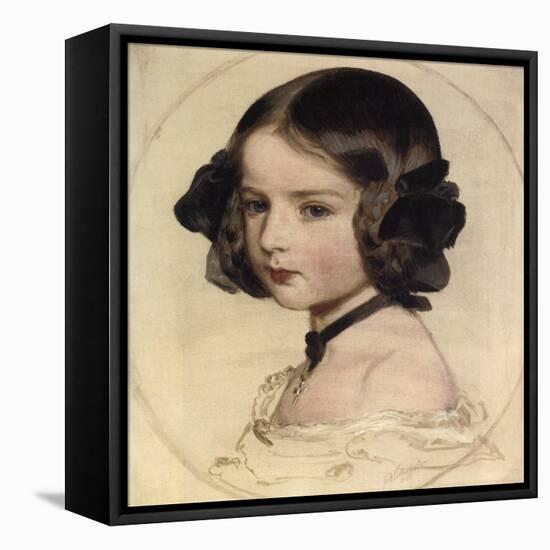 Princess Clotilde of Saxe-Coburg and Gotha, (1846-192), 1855-Franz Xaver Winterhalter-Framed Stretched Canvas