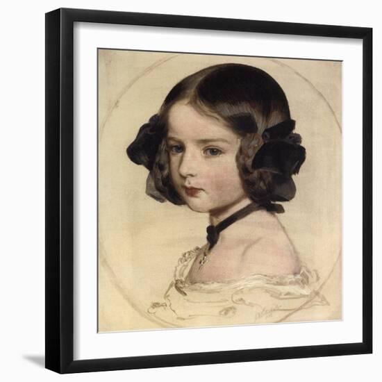 Princess Clotilde of Saxe-Coburg and Gotha, (1846-192), 1855-Franz Xaver Winterhalter-Framed Giclee Print