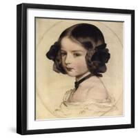 Princess Clotilde of Saxe-Coburg and Gotha, (1846-192), 1855-Franz Xaver Winterhalter-Framed Giclee Print