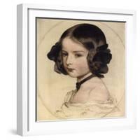 Princess Clotilde of Saxe-Coburg and Gotha, (1846-192), 1855-Franz Xaver Winterhalter-Framed Giclee Print