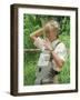 Princess Diana Adjusts Her Face Protector During Her Visit to Mine Fields in Haumbo Angola-null-Framed Photographic Print