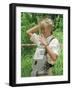 Princess Diana Adjusts Her Face Protector During Her Visit to Mine Fields in Haumbo Angola-null-Framed Photographic Print