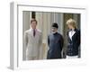 Princess Diana and Prince Charles with the Sultan of Oman July 1989-null-Framed Photographic Print