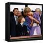 Princess Diana and Prince William at the Wimbledon Ladies Final-null-Framed Stretched Canvas