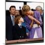 Princess Diana and Prince William at the Wimbledon Ladies Final-null-Mounted Photographic Print