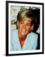 Princess Diana at Brompton Hospital to Highlight Cystic Fibrosis Week-null-Framed Photographic Print