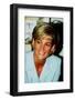 Princess Diana at Brompton Hospital Wearing Pale Blue Versace Suit-null-Framed Premium Photographic Print