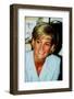 Princess Diana at Brompton Hospital Wearing Pale Blue Versace Suit-null-Framed Photographic Print