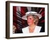 Princess Diana at the Guildhall to Receive Freedom of the City of London July 1987-null-Framed Photographic Print