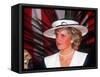 Princess Diana at the Guildhall to Receive Freedom of the City of London July 1987-null-Framed Stretched Canvas