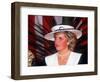 Princess Diana at the Guildhall to Receive Freedom of the City of London July 1987-null-Framed Photographic Print