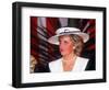 Princess Diana at the Guildhall to Receive Freedom of the City of London July 1987-null-Framed Photographic Print