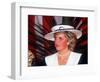 Princess Diana at the Guildhall to Receive Freedom of the City of London July 1987-null-Framed Photographic Print