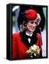 Princess Diana at the Royal School For the Blind at Leatherhead December 1984-null-Framed Stretched Canvas