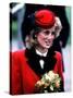 Princess Diana at the Royal School For the Blind at Leatherhead December 1984-null-Stretched Canvas