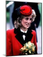 Princess Diana at the Royal School For the Blind at Leatherhead December 1984-null-Mounted Photographic Print