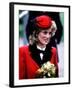 Princess Diana at the Royal School For the Blind at Leatherhead December 1984-null-Framed Photographic Print