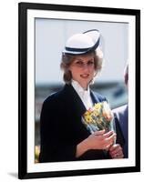 Princess Diana at Warrington May 1984-null-Framed Photographic Print