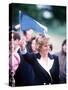 Princess Diana Attending a Pentathlon Near Windsor July 1988-null-Stretched Canvas