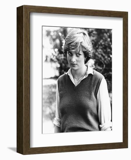 Princess Diana Before Marrying the Prince of Wales September 1980-null-Framed Photographic Print